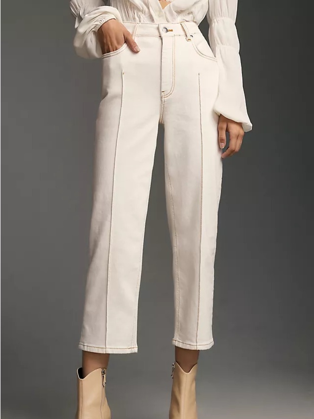 NWOT PILCRO from Anthropologie High-Waist Barrel Jeans with Front Seam